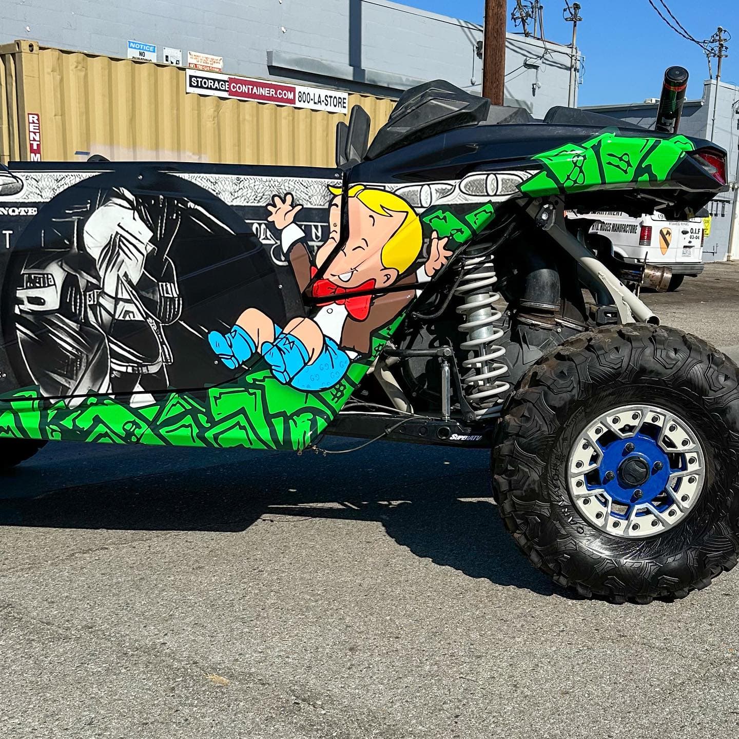 Side-by-side UTV with sponsor livery and race number wrap Southern California